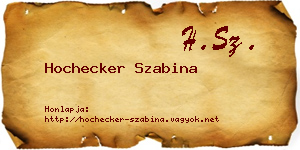 Hochecker Szabina névjegykártya